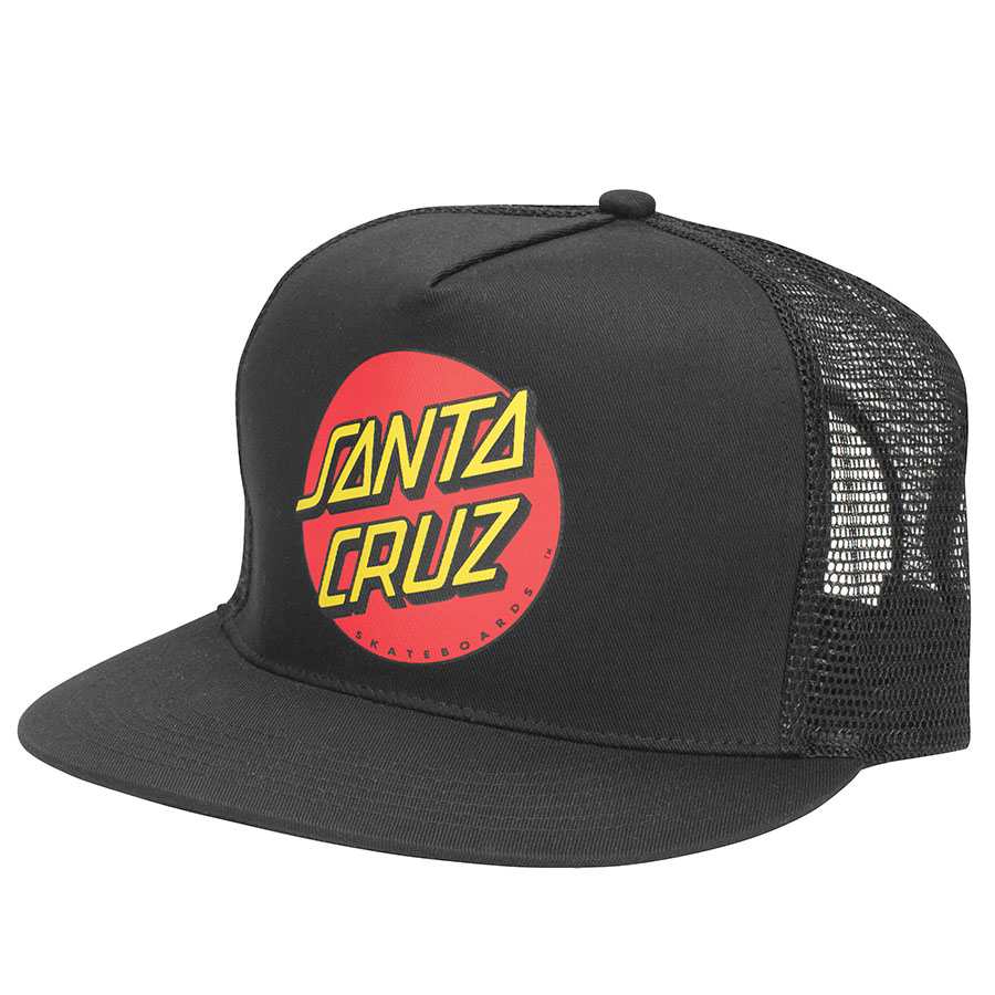 SANTA CRUZ CLASSIC DOT TRUCKER BLACK | YEAH!