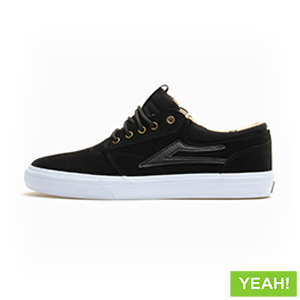 LAKAI GRIFFIN DUCK SMU BLACK WHITE SUEDE YEAH