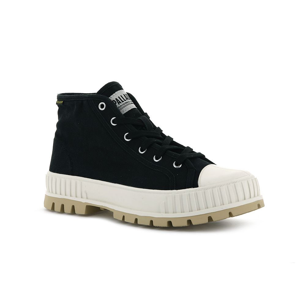 palladium pallashock mid rise ankle boots in black