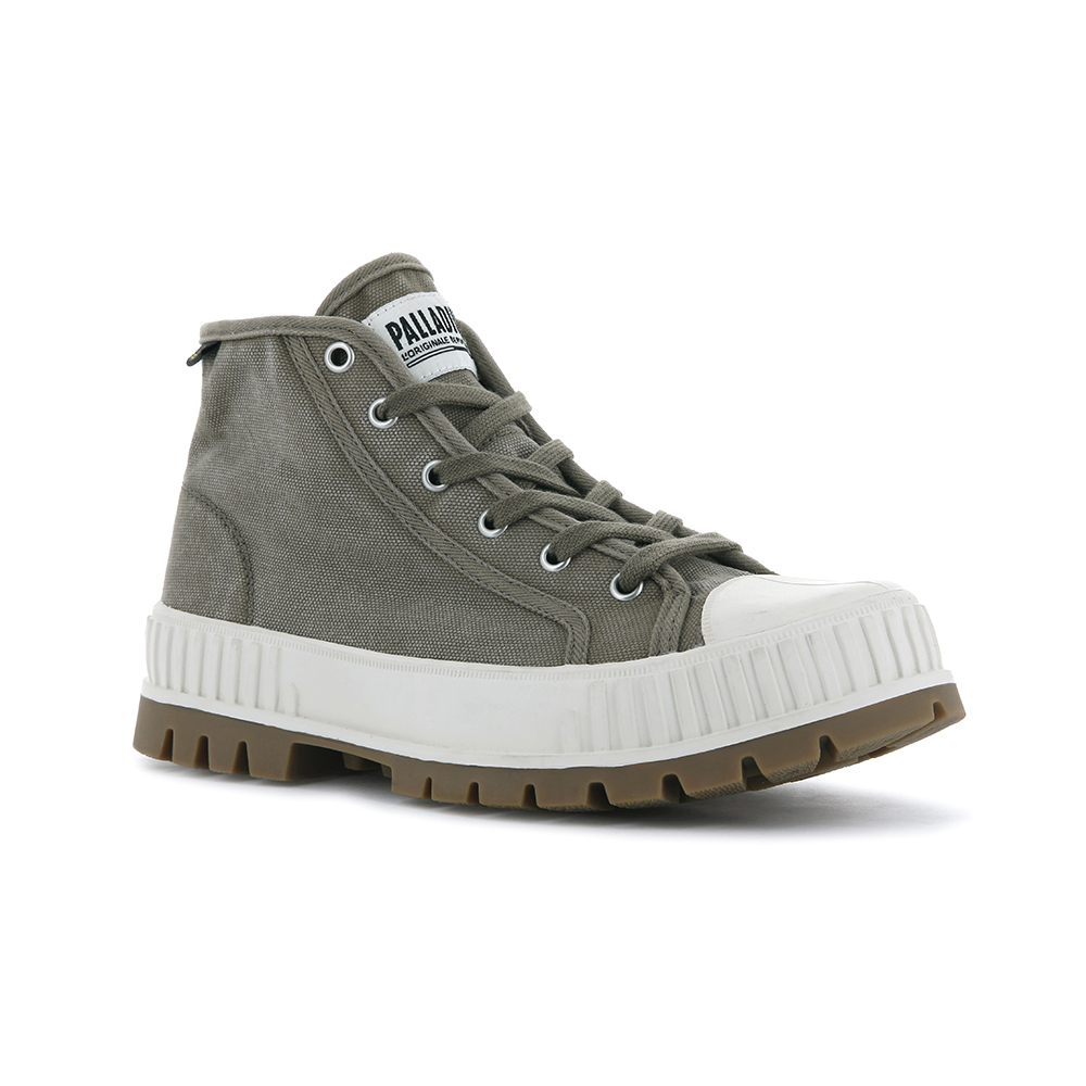 palladium pallashock mid rise ankle boots in black