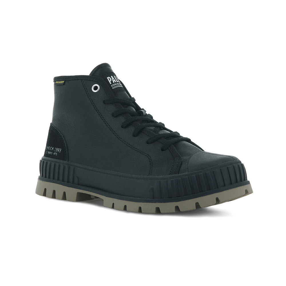 palladium pallashock mid rise ankle boots in black