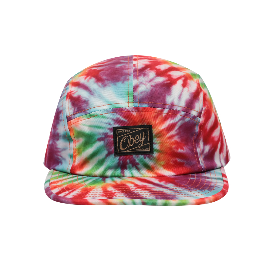 tie dye 5 panel hat